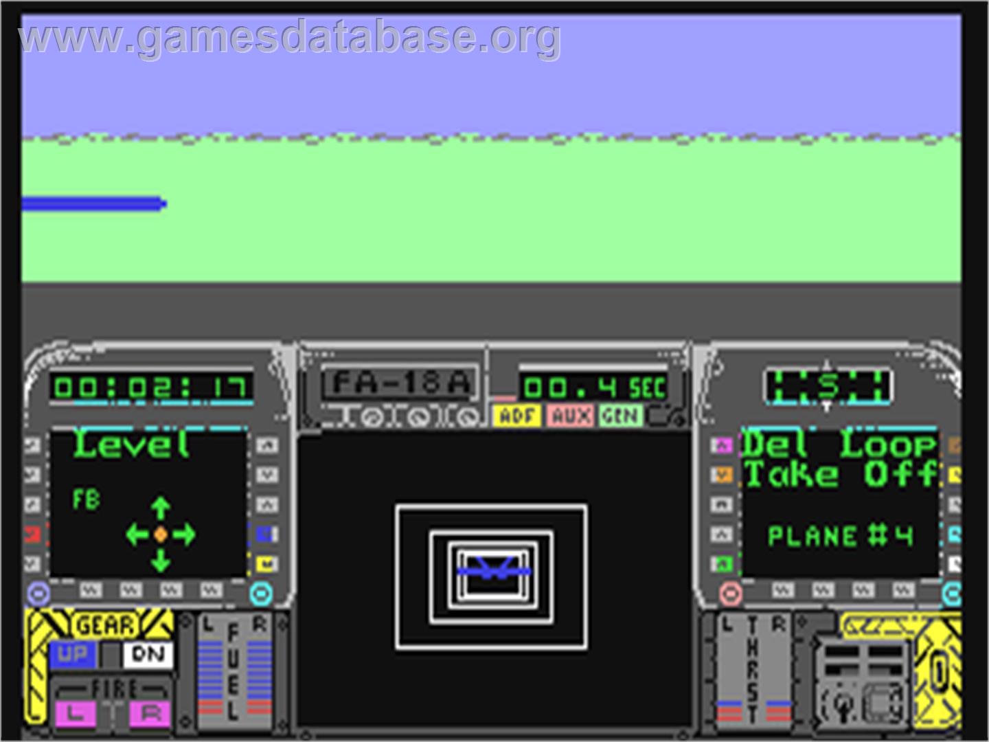 Blue Angels: Formation Flight Simulation - Commodore 64 - Artwork - In Game