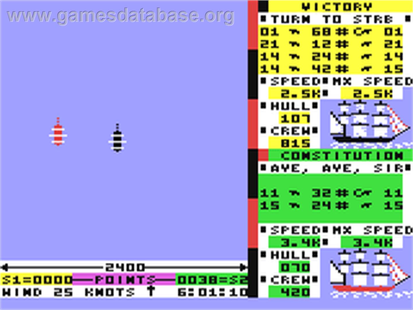 Broadsides - Commodore 64 - Artwork - In Game