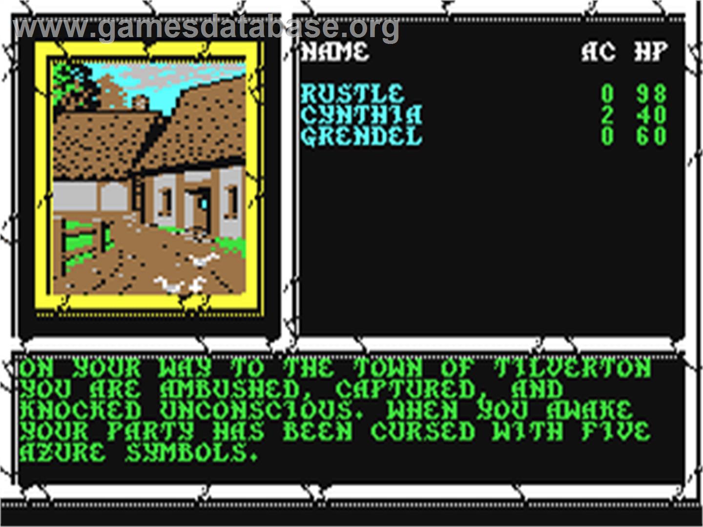 Curse of the Azure Bonds - Commodore 64 - Artwork - In Game