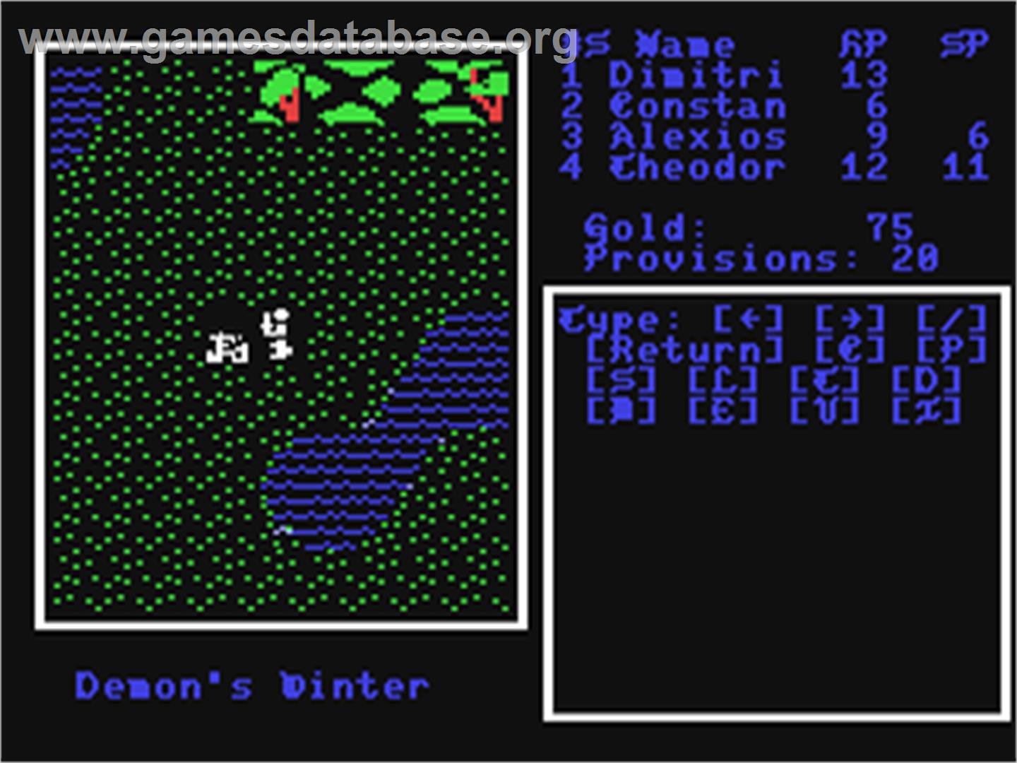Demon's Winter - Commodore 64 - Artwork - In Game