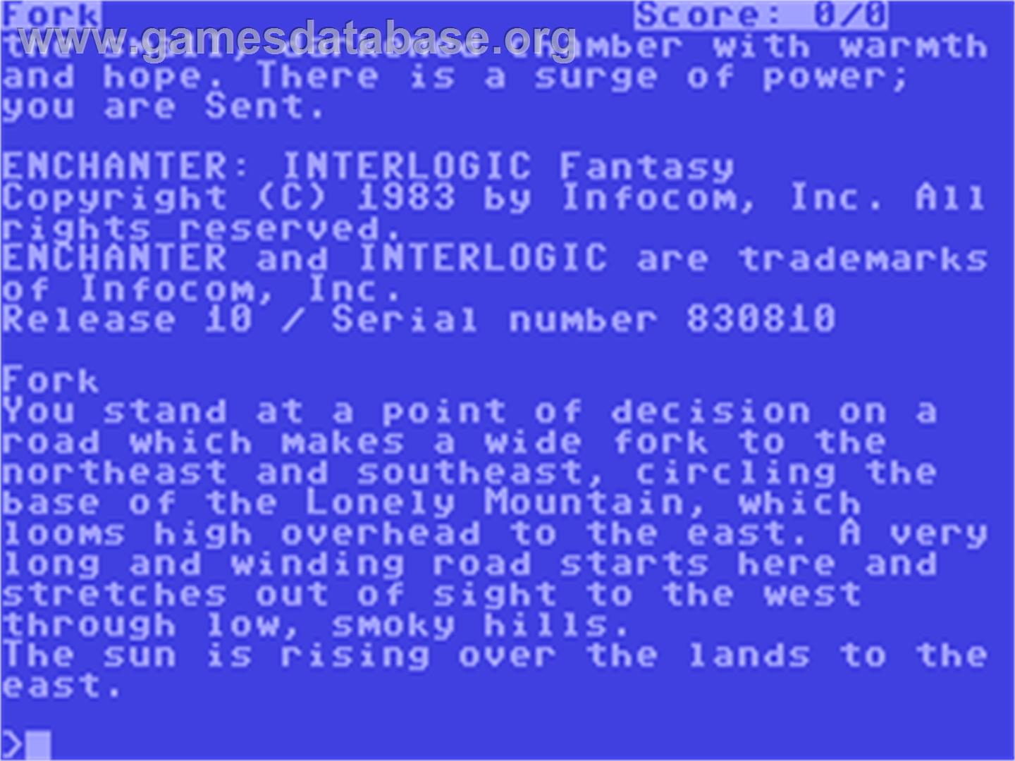Enchanter - Commodore 64 - Artwork - In Game