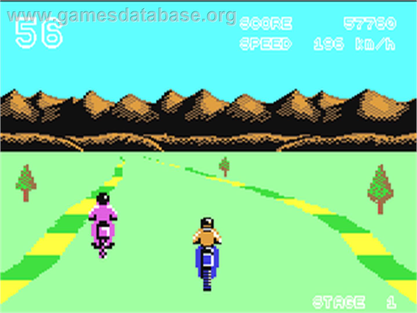 Enduro Racer - Commodore 64 - Artwork - In Game