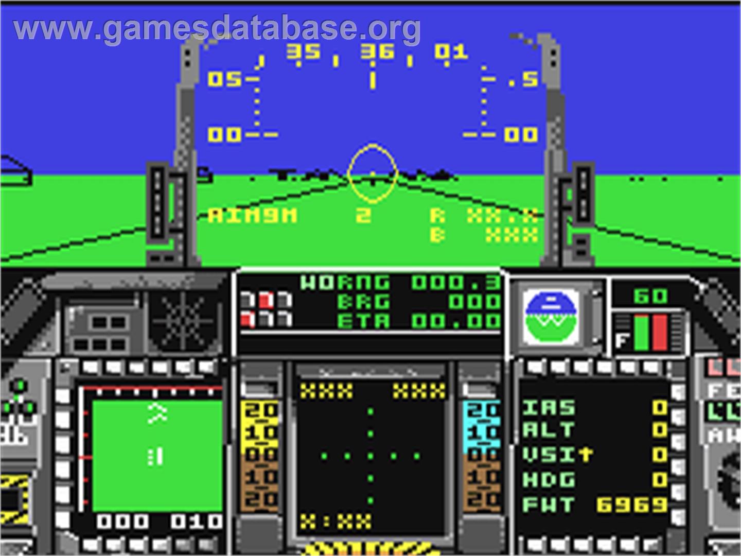 F-16 Combat Pilot - Commodore 64 - Artwork - In Game