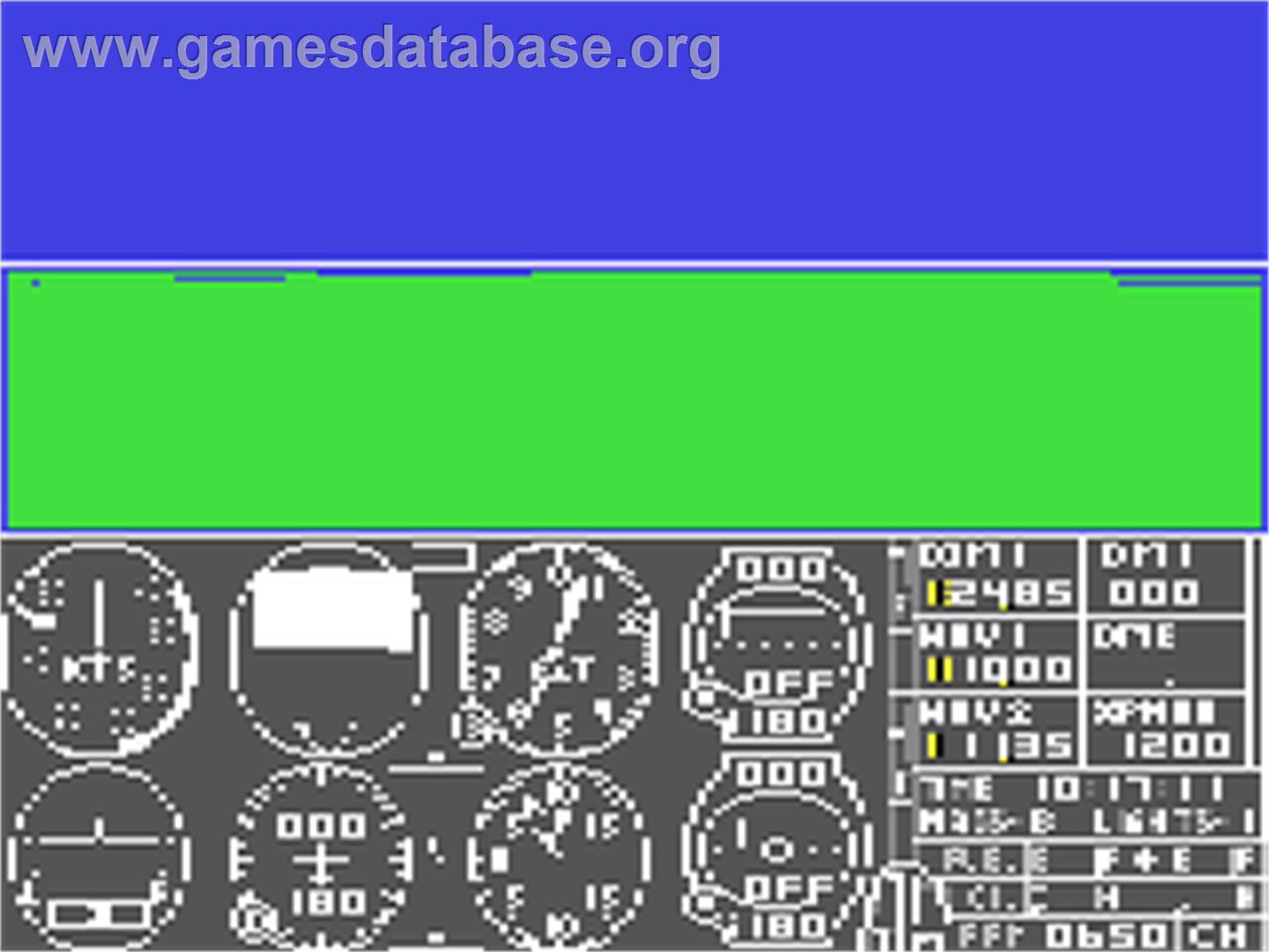 Flight Simulator II - Commodore 64 - Artwork - In Game