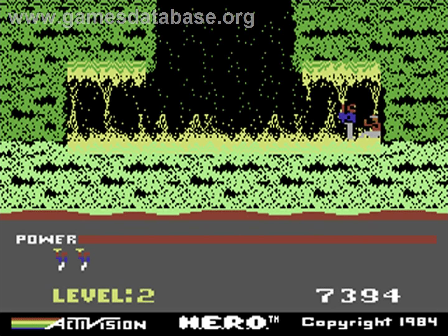 H.E.R.O. - Commodore 64 - Artwork - In Game