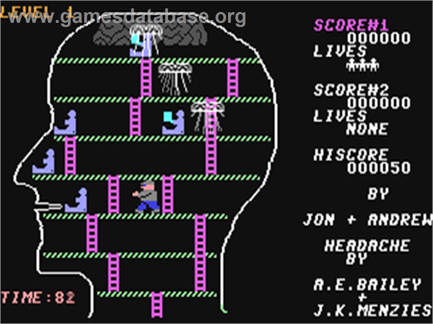 Headache - Commodore 64 - Artwork - In Game