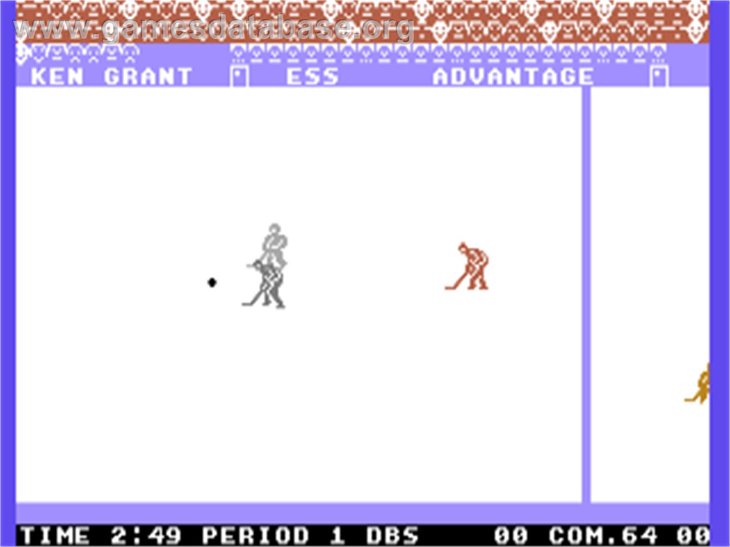 International Hockey - Commodore 64 - Artwork - In Game