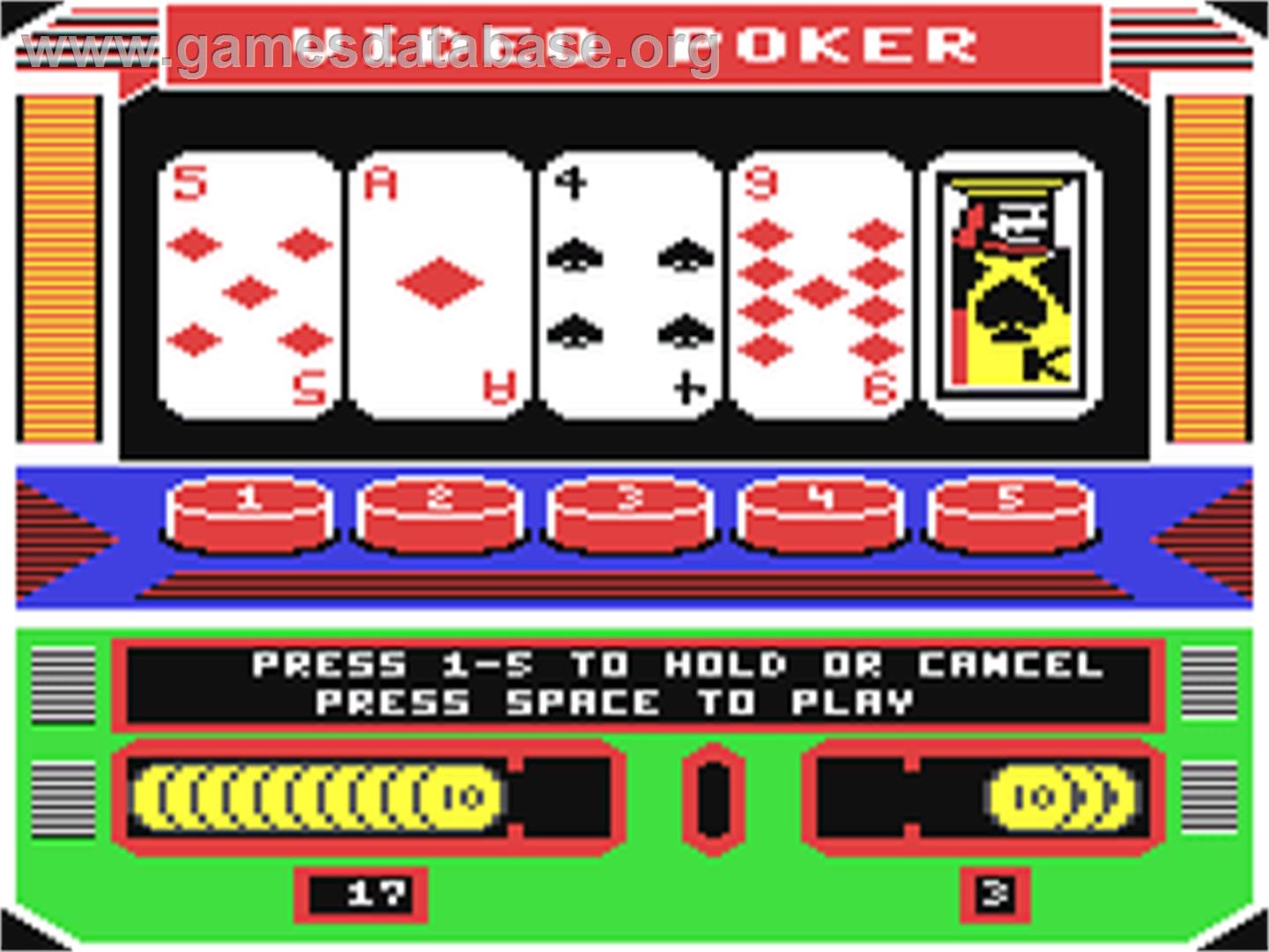 Las Vegas Video Poker - Commodore 64 - Artwork - In Game