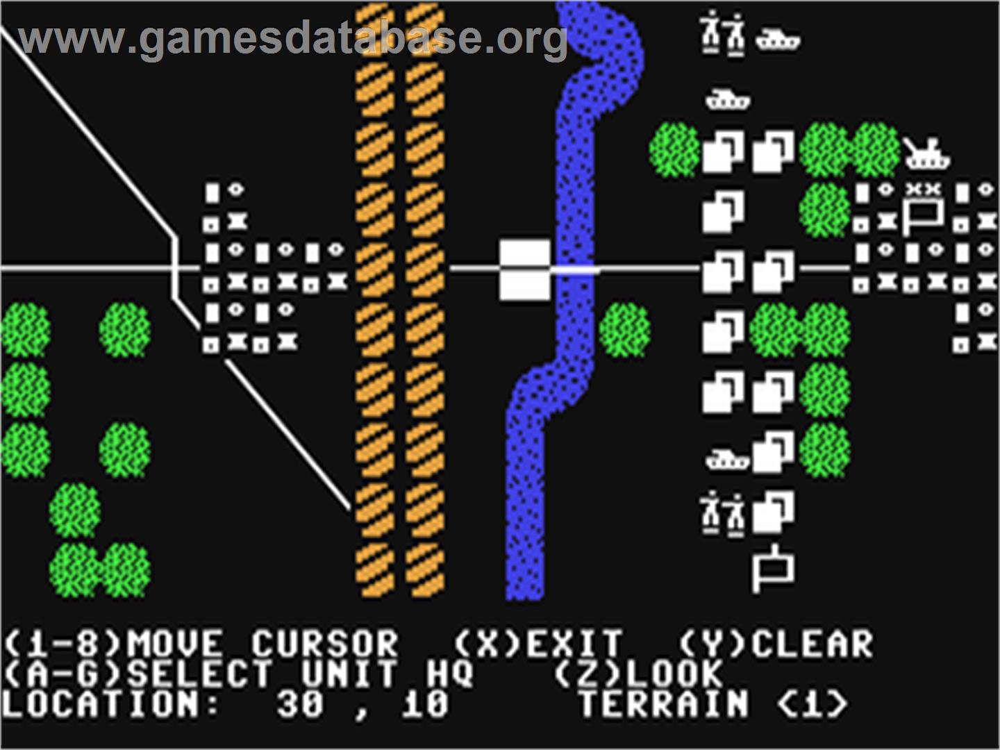 Mech Brigade - Commodore 64 - Artwork - In Game