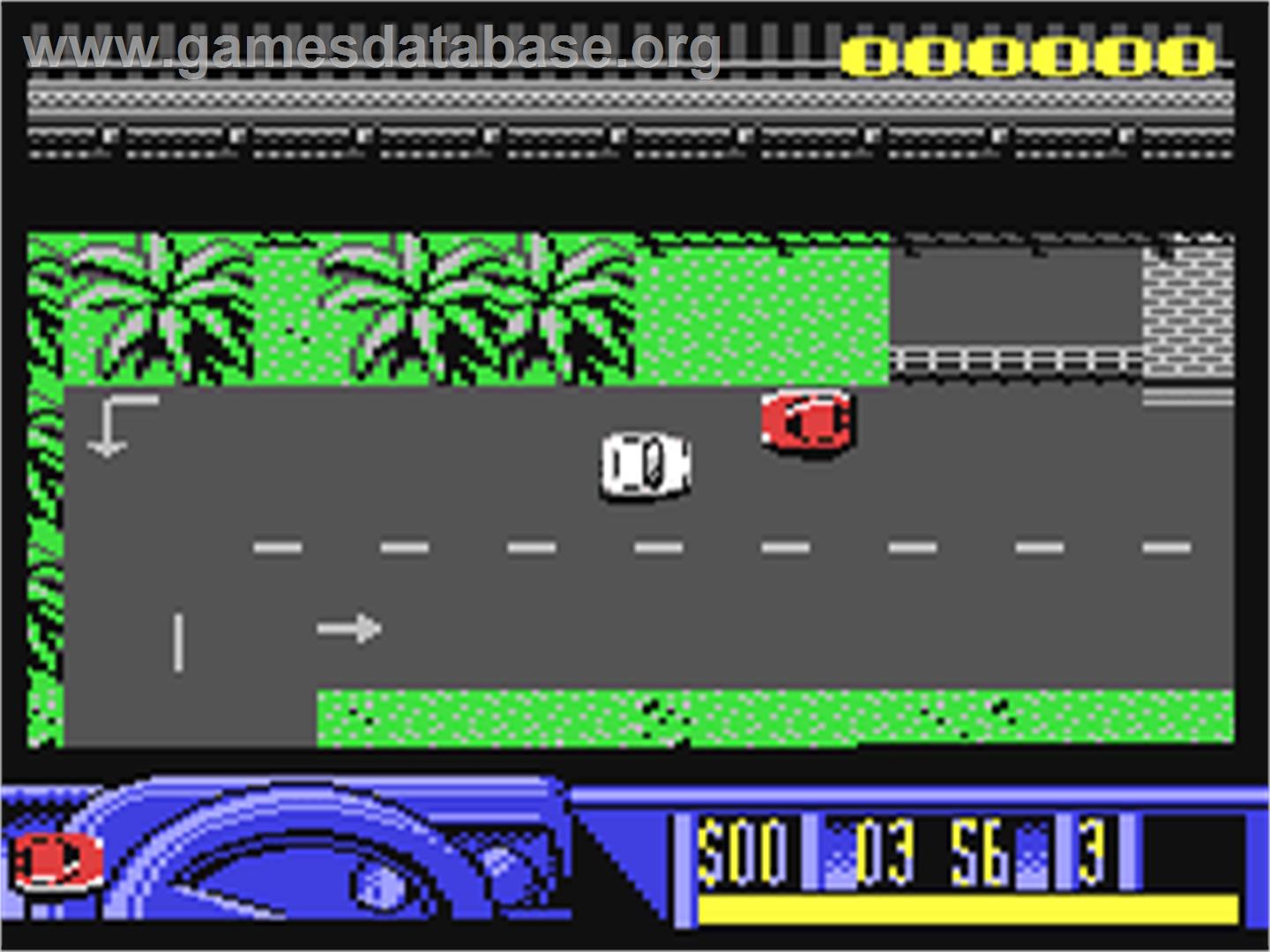 Miami Chase - Commodore 64 - Artwork - In Game