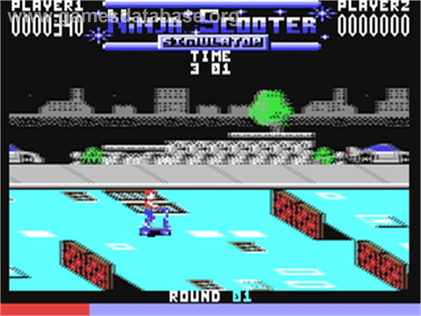 Ninja Scooter Simulator - Commodore 64 - Artwork - In Game
