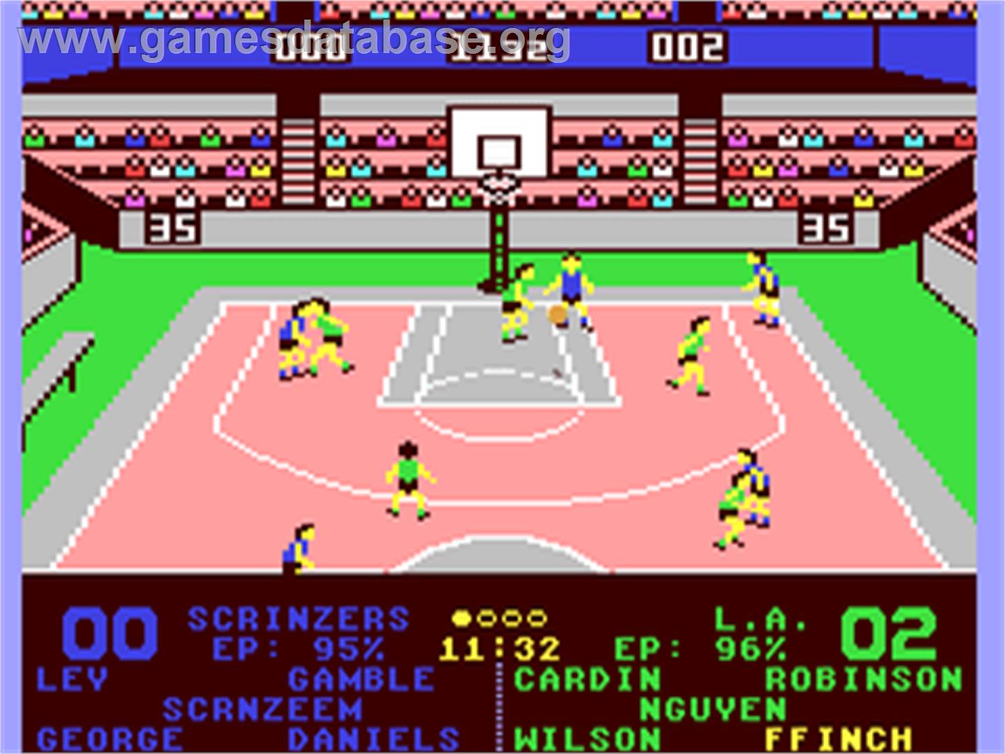 Omni-Play Basketball - Commodore 64 - Artwork - In Game