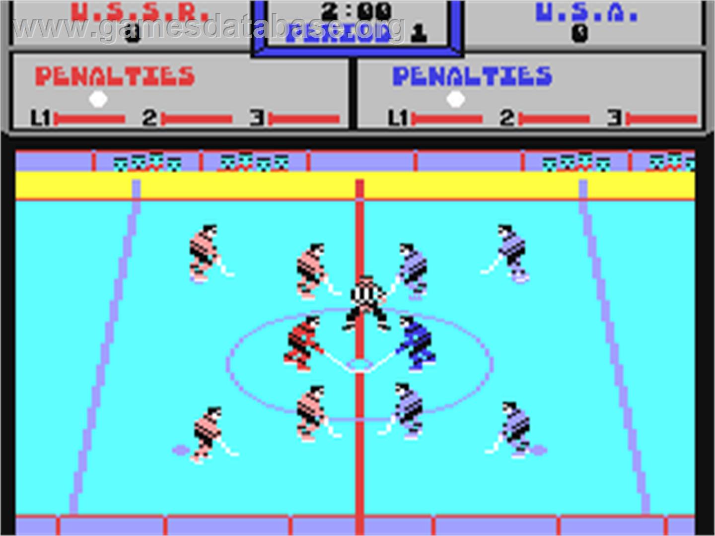 Powerplay Hockey - Commodore 64 - Artwork - In Game