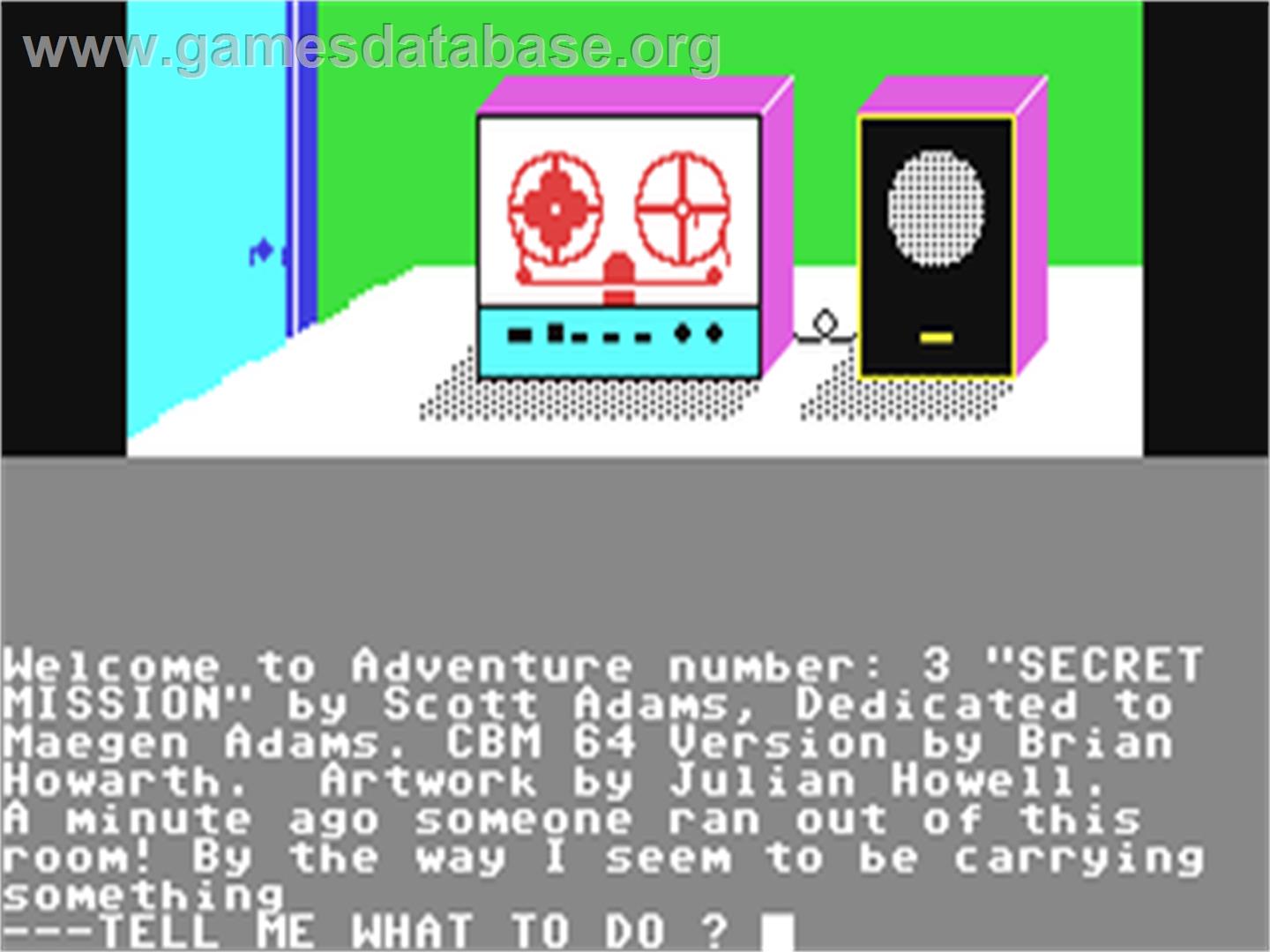 Secret Mission - Commodore 64 - Artwork - In Game