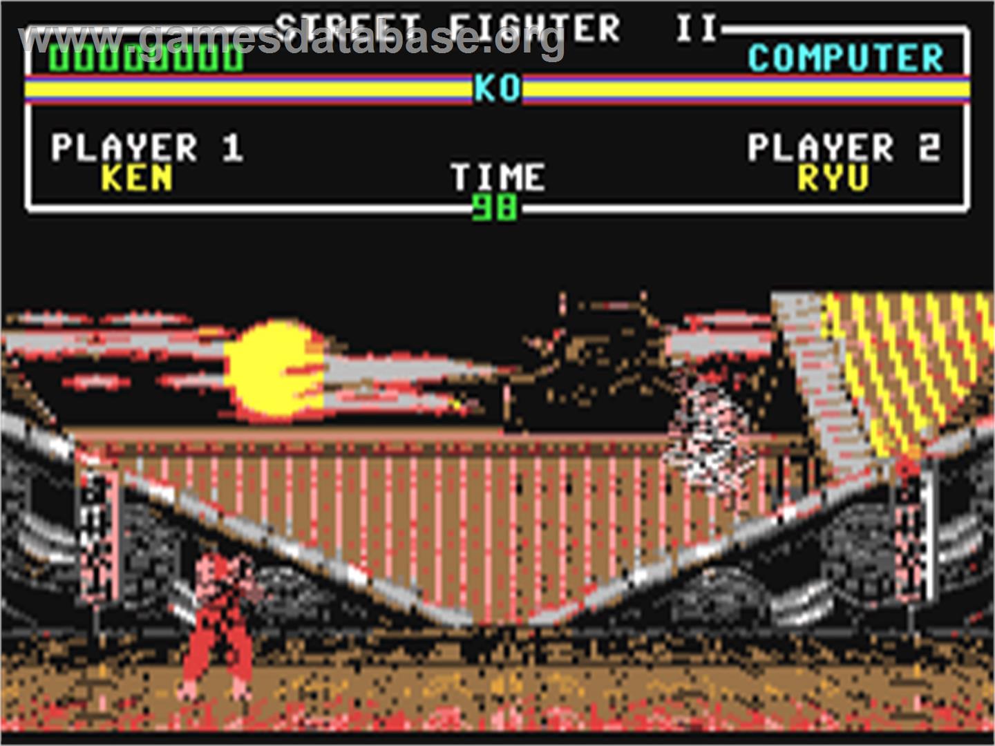Street Fighter II - Commodore 64 - Artwork - In Game