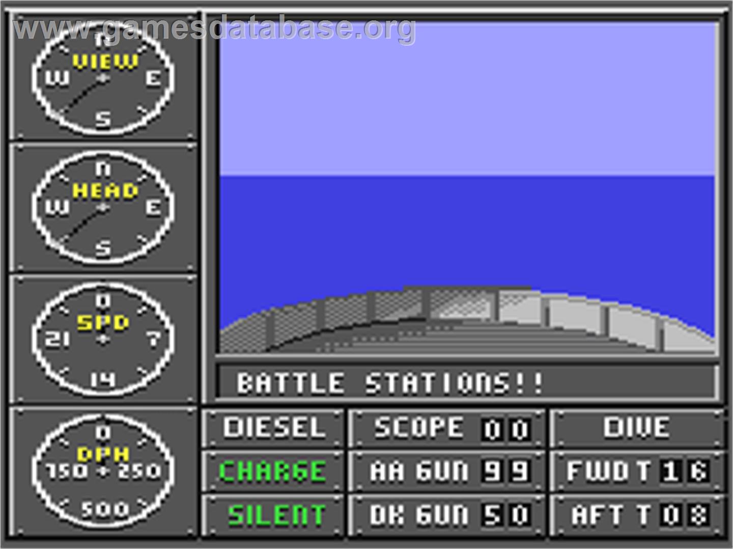 Sub Battle Simulator - Commodore 64 - Artwork - In Game