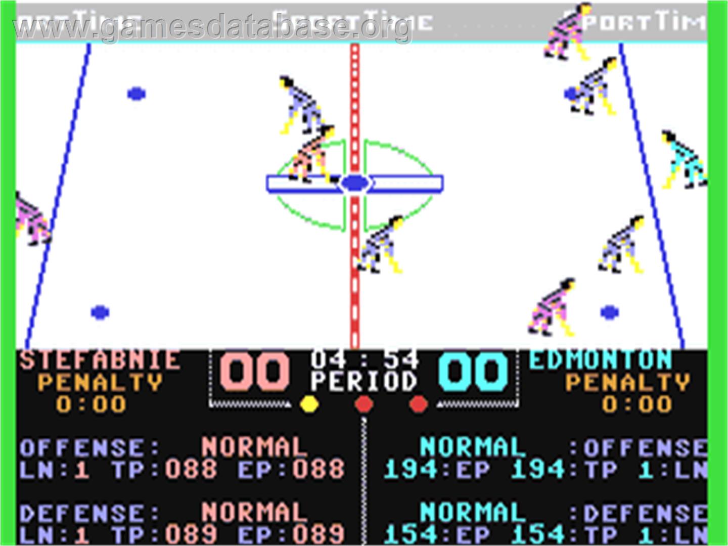 Superstar Ice Hockey - Commodore 64 - Artwork - In Game