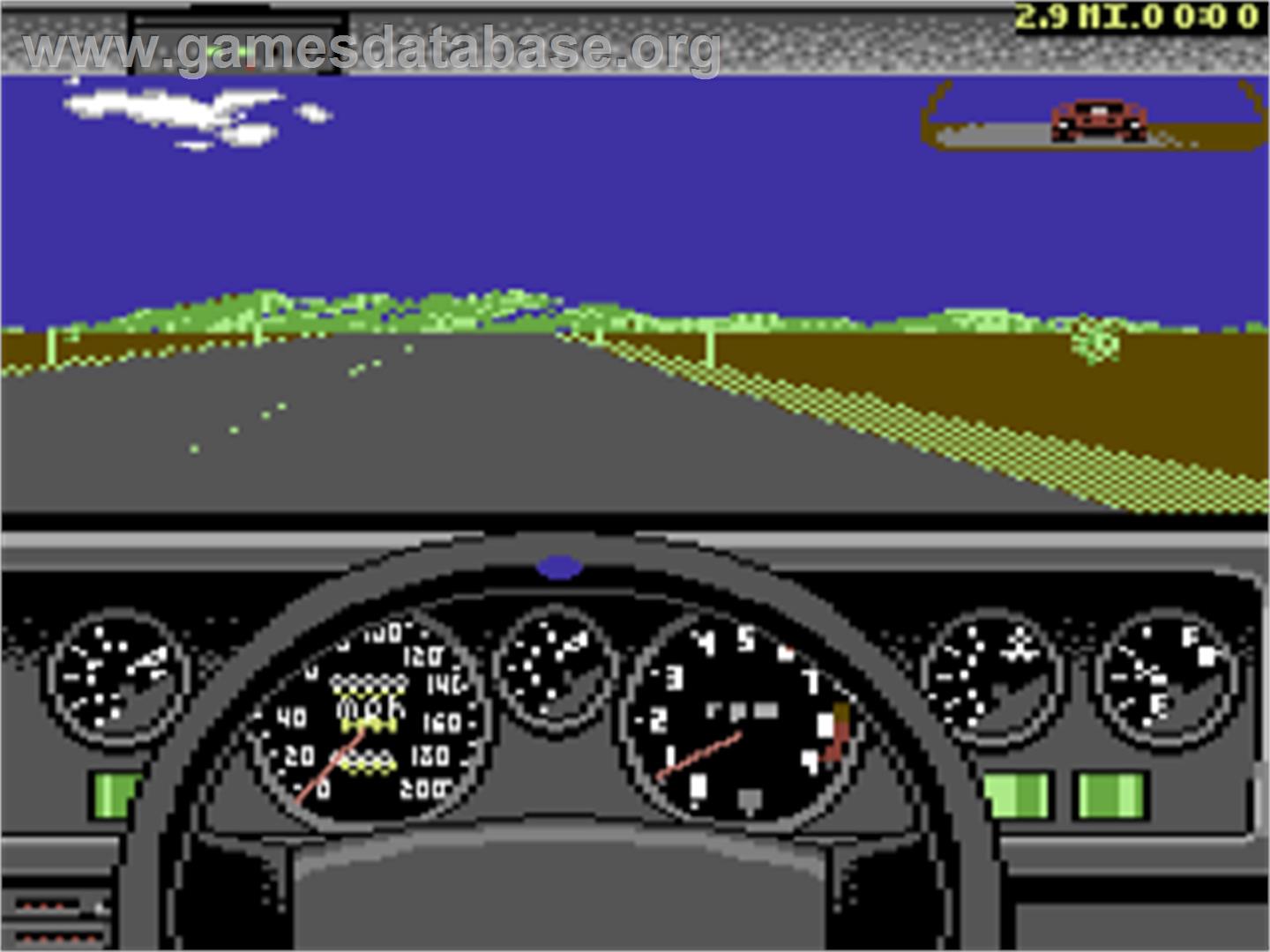 Test Drive II Car Disk: The Supercars - Commodore 64 - Artwork - In Game