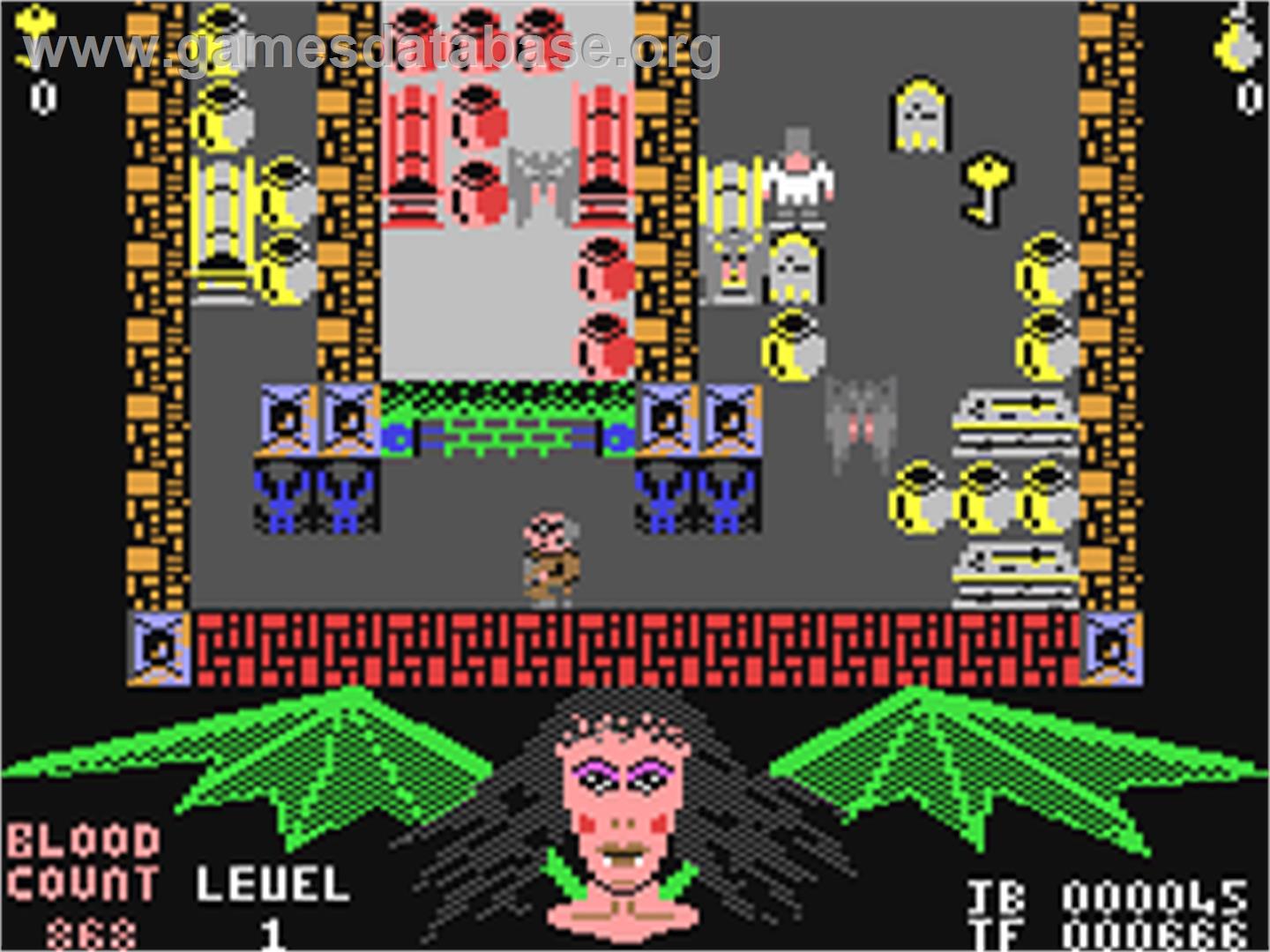 The Astonishing Adventures of Mr. Weems and the She Vampires - Commodore 64 - Artwork - In Game