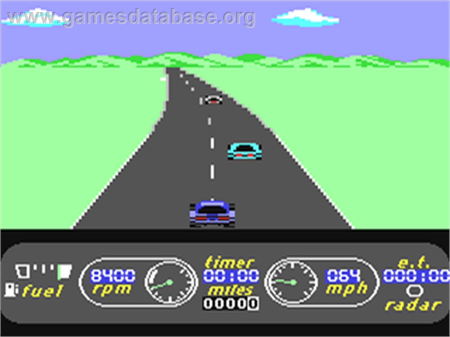 The Great American Cross-Country Road Race - Commodore 64 - Artwork - In Game