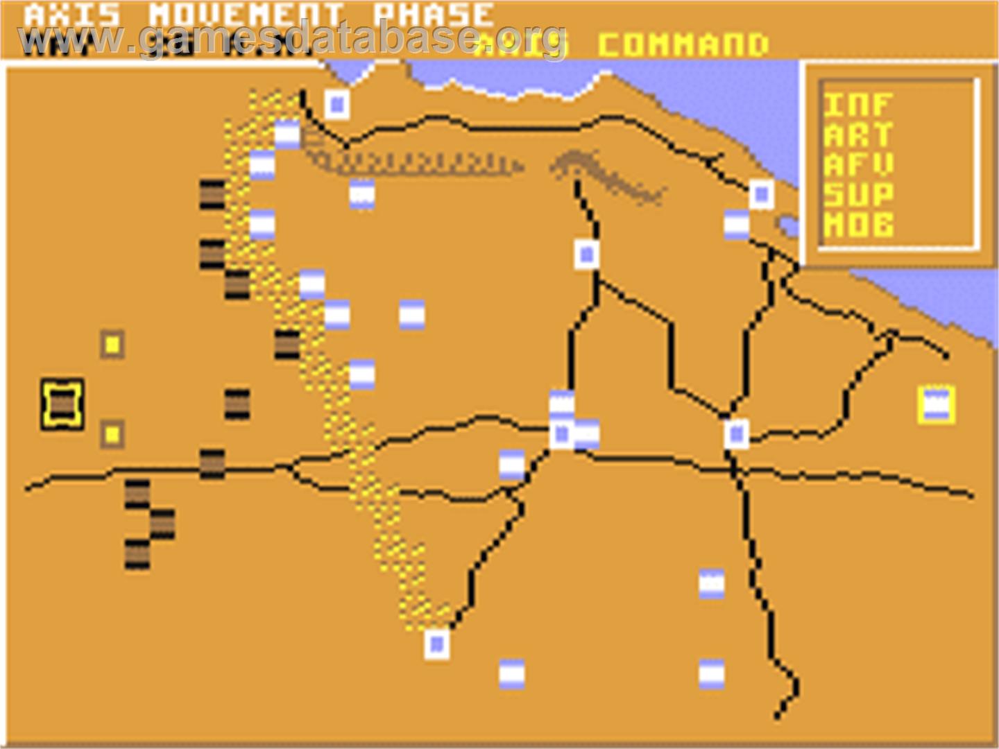 Tobruk: The Clash of Armour - Commodore 64 - Artwork - In Game