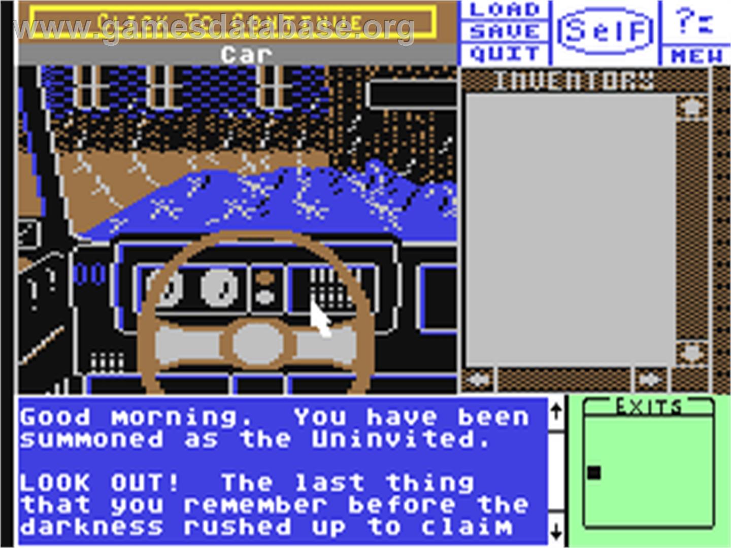 Uninvited - Commodore 64 - Artwork - In Game
