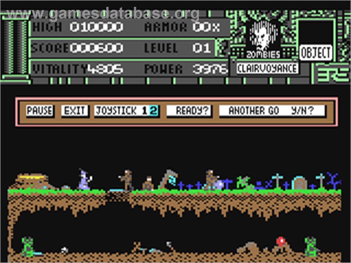 Warlock: The Avenger - Commodore 64 - Artwork - In Game