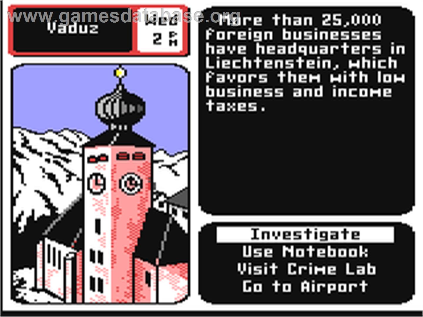 Where in Europe is Carmen Sandiego? - Commodore 64 - Artwork - In Game