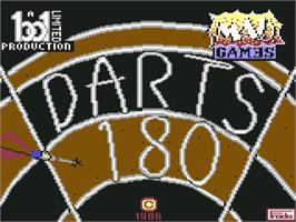 Title screen of 180! Pub Darts on the Commodore 64.