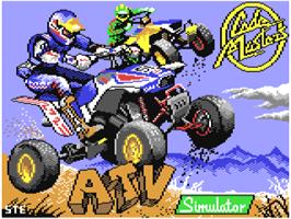 Title screen of ATV Simulator on the Commodore 64.