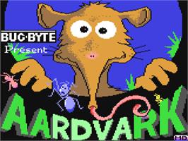 Title screen of Aardvark on the Commodore 64.