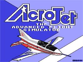 Title screen of Action Biker on the Commodore 64.