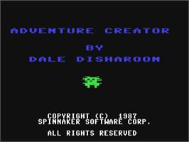 Title screen of Adventure Creator on the Commodore 64.