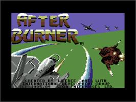 Title screen of After Burner on the Commodore 64.