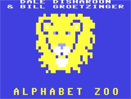 Title screen of Alphabet Zoo on the Commodore 64.