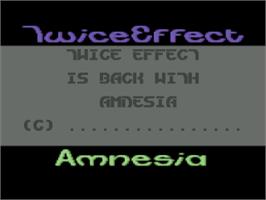 Title screen of Amnesia on the Commodore 64.