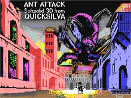 Title screen of Ant Attack on the Commodore 64.