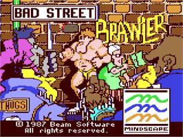 Title screen of Bad Street Brawler on the Commodore 64.