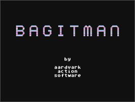 Title screen of Bagitman on the Commodore 64.