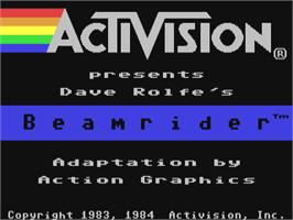 Title screen of Beamrider on the Commodore 64.