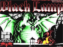 Title screen of Black Lamp on the Commodore 64.