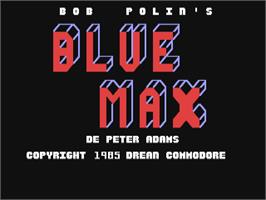 Title screen of Blue Max on the Commodore 64.