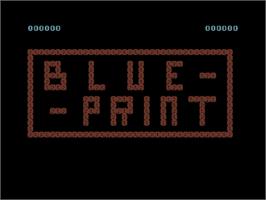 Title screen of Blue Print on the Commodore 64.