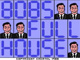Title screen of Bob's Full House on the Commodore 64.