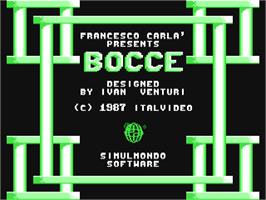 Title screen of Bocce on the Commodore 64.
