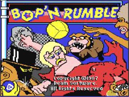 Title screen of Bop'N Wrestle on the Commodore 64.