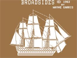 Title screen of Broadsides on the Commodore 64.