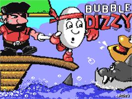 Title screen of Bubble Dizzy on the Commodore 64.