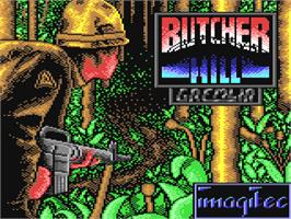 Title screen of Butcher Hill on the Commodore 64.