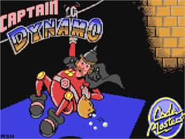 Title screen of Captain Dynamo on the Commodore 64.